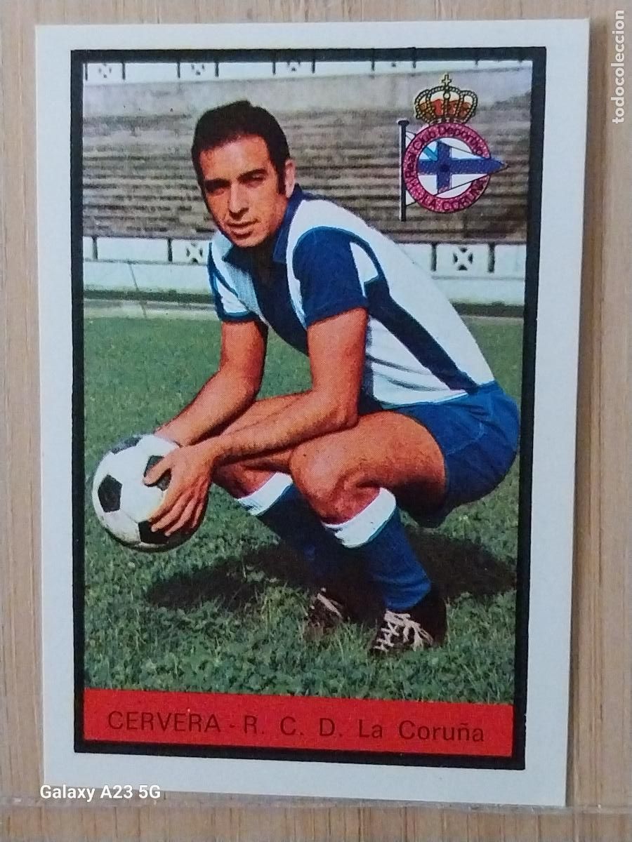 Cromos de f&uacute;tbol: CERVERA DEPORTIVO CORU&Ntilde;A ED FHER LIGA 1972 72 73 CROMO RECUPERADO VENTANILLA PUNTAS PERFECTAS BE