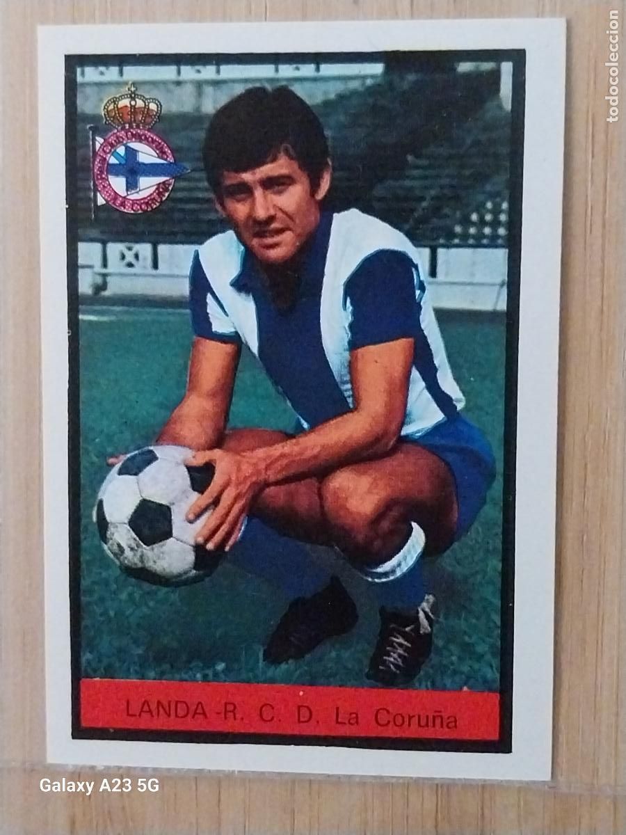 Cromos de f&uacute;tbol: LANDA DEPORTIVO CORU&Ntilde;A ED FHER LIGA 1972 72 73 CROMO RECUPERADO VENTANILLA PUNTAS PERFECTAS BE