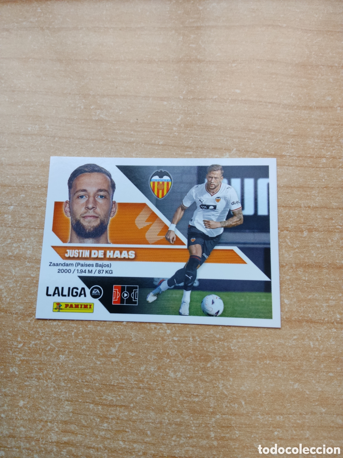 Cromos de f&uacute;tbol: 9 DE HAAS VALENCIA ULTIMO FICHAJE LIGA ESTE 2026 2027