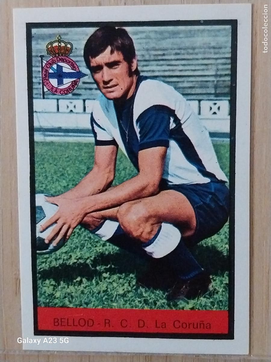 Cromos de f&uacute;tbol: BELLOD DEPORTIVO CORU&Ntilde;A ED FHER LIGA 1972 72 73 CROMO RECUPERADO VENTANILLA PUNTAS PERFECTAS BE
