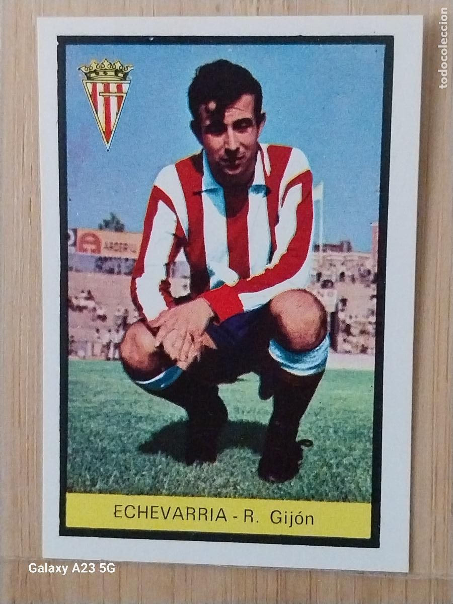 Cromos de f&uacute;tbol: ECHEVARRIA SPORTING GIJON ED FHER LIGA 1972 72 73 CROMO RECUPERADO VENTANILLA PUNTAS PERFECTAS BE