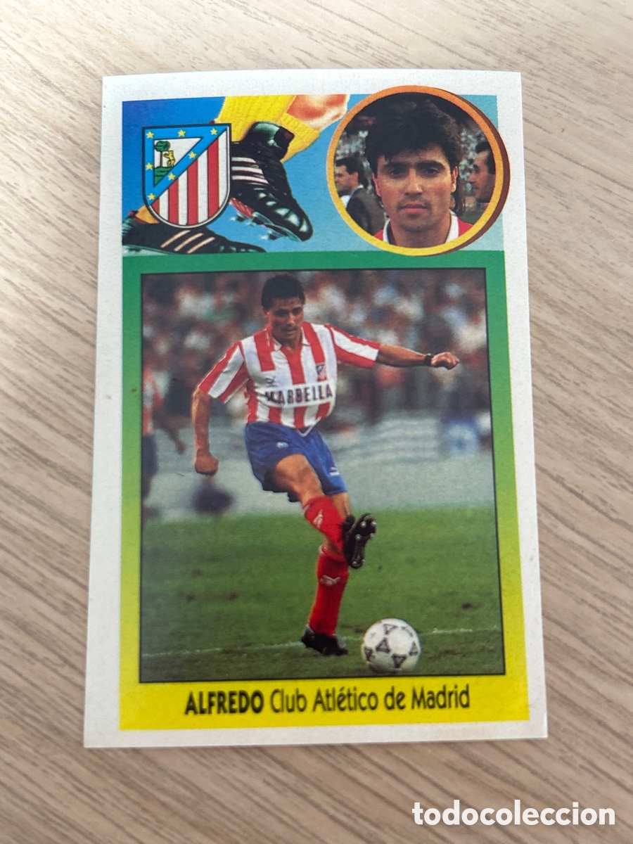 Cromos de f&uacute;tbol: ALFREDO ATLETICO MADRID BAJA ADHESIVO LIGA ESTE 1993 1994 93 94 NUNCA PEGADO SIN PEGAR
