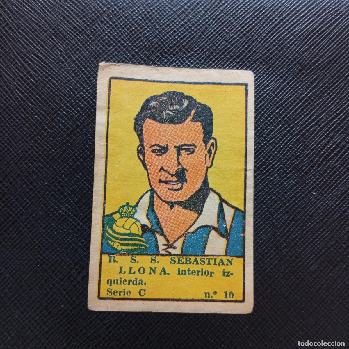 Cromos de f&uacute;tbol: 10 LLONA REAL SOCIEDAD SEBASTIAN VALENCIANA 1941 1942 CROMO 41 42 FUTBOL - SIN PEGAR - A182 PG91