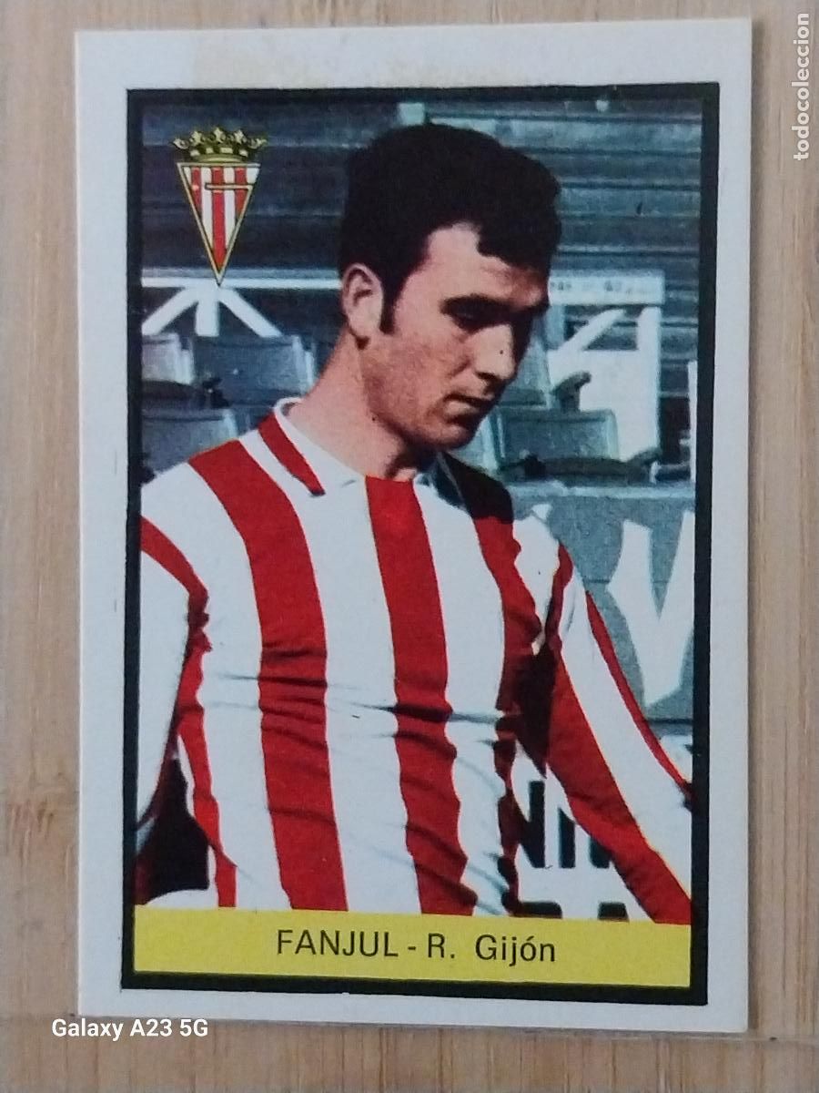 Cromos de f&uacute;tbol: FANJUL SPORTING GIJON ED FHER LIGA 1972 72 73 CROMO RECUPERADO VENTANILLA PUNTAS PERFECTAS BE