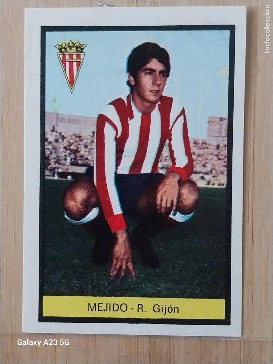 Cromos de f&uacute;tbol: MEJIDO SPORTING GIJON ED FHER LIGA 1972 72 73 CROMO RECUPERADO VENTANILLA PUNTAS PERFECTAS BE