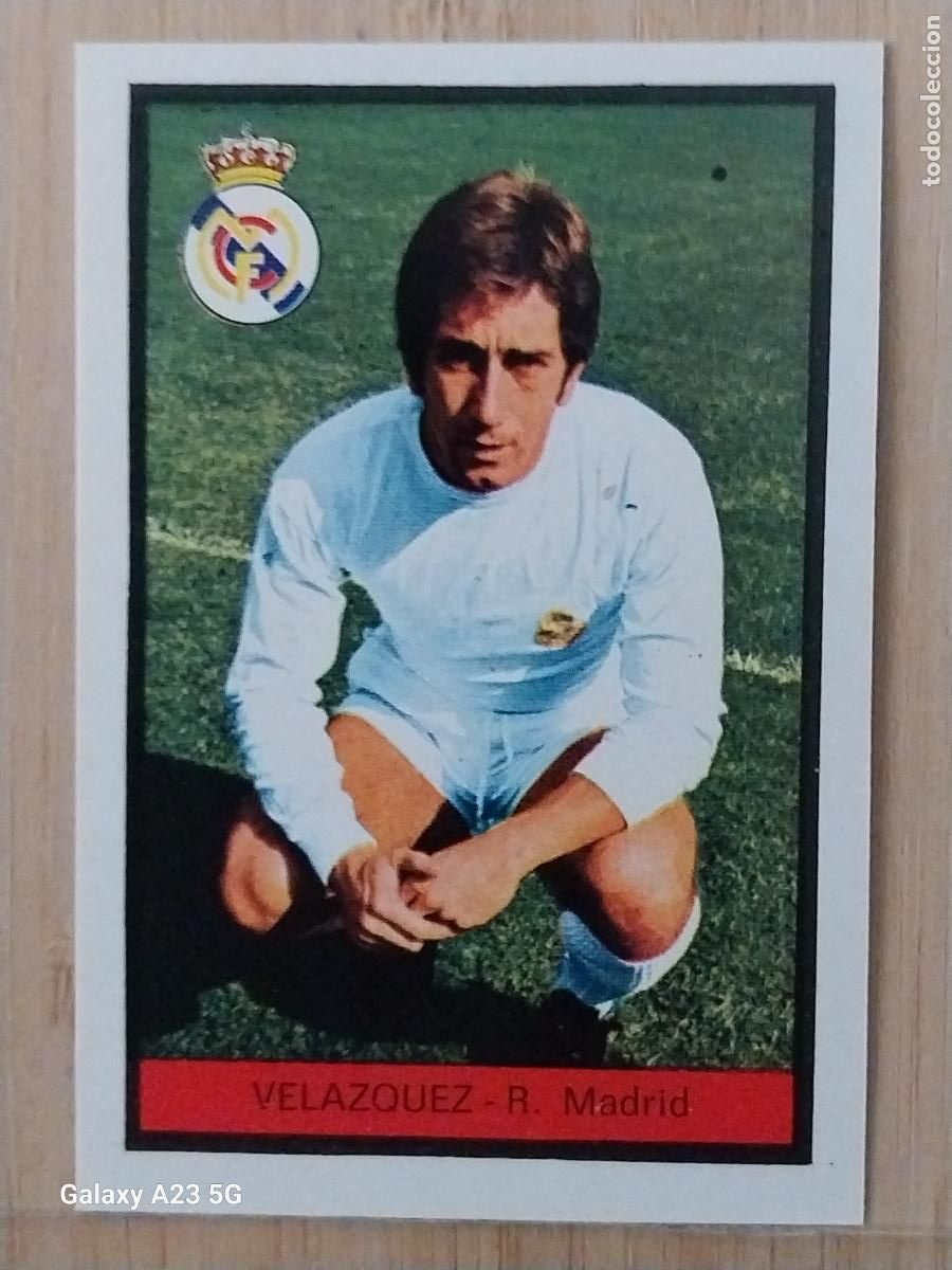 Football Stickers: VELAZQUEZ REAL MADRID ED FHER LIGA 1972 72 73 CROMO RECUPERADO VENTANILLA PUNTAS PERFECTAS BE