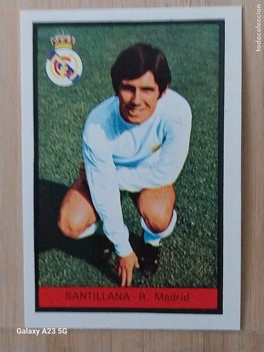 Football Stickers: SANTILLANA REAL MADRID ED FHER LIGA 1972 72 73 CROMO RECUPERADO VENTANILLA PUNTAS PERFECTAS BE