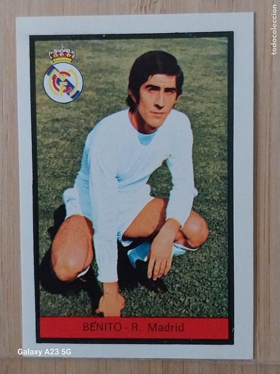 Football Stickers: BENITO REAL MADRID ED FHER LIGA 1972 72 73 CROMO RECUPERADO VENTANILLA PUNTAS PERFECTAS BE
