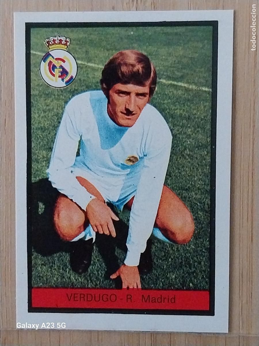 Football Stickers: VERDUGO REAL MADRID ED FHER LIGA 1972 72 73 CROMO RECUPERADO VENTANILLA PUNTAS PERFECTAS BE