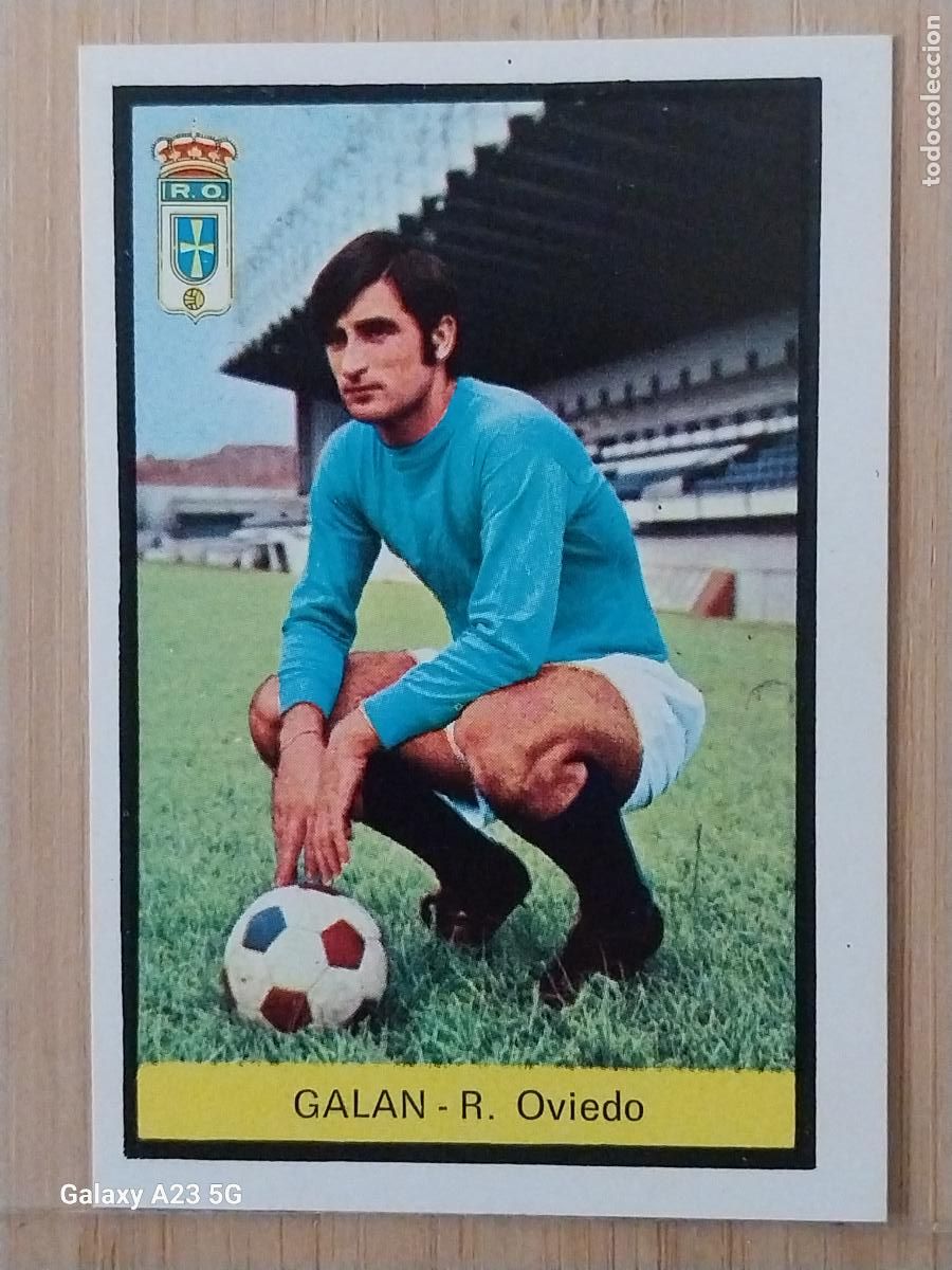 Fu&szlig;ball-Sticker: GALAN OVIEDO ED FHER LIGA 1972 72 73 CROMO RECUPERADO VENTANILLA PUNTAS PERFECTAS BE