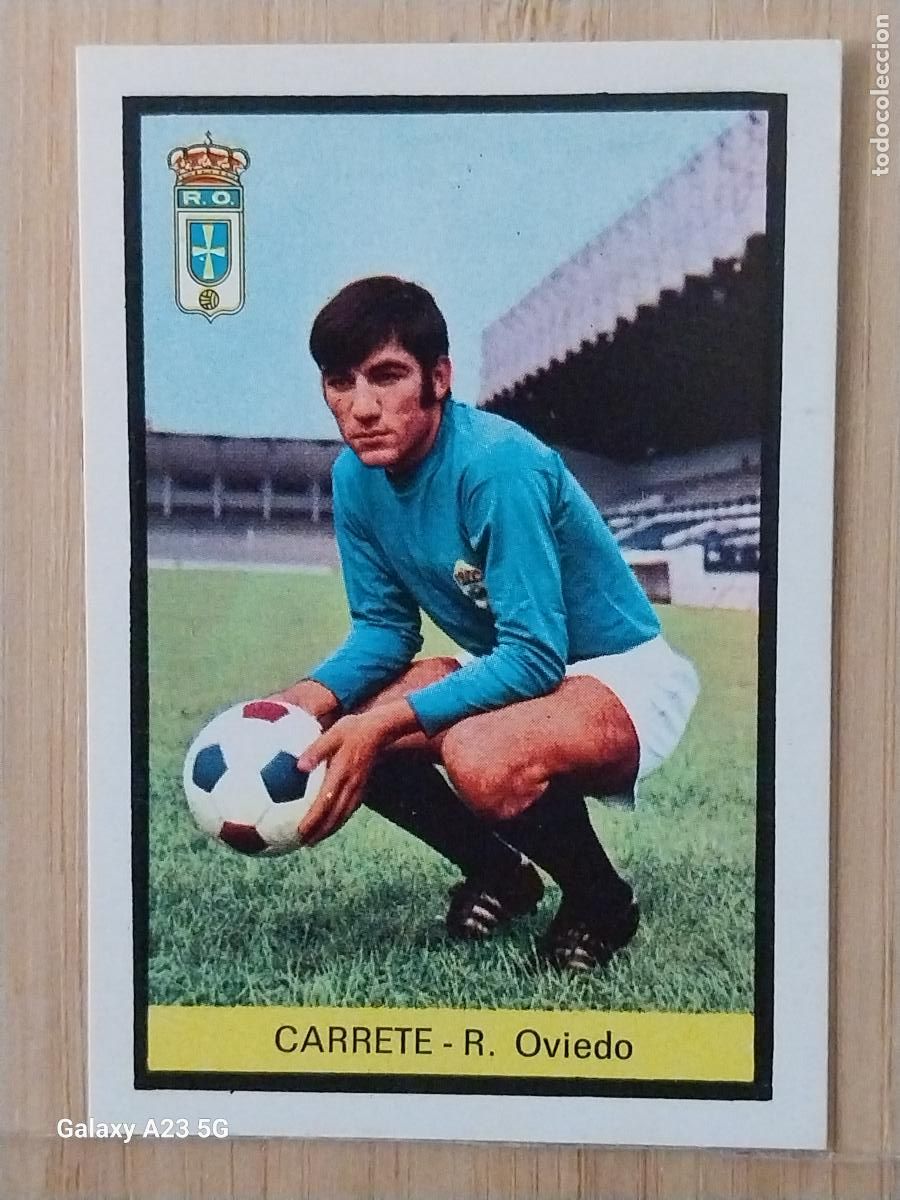 Cromos de f&uacute;tbol: CARRETE OVIEDO ED FHER LIGA 1972 72 73 CROMO RECUPERADO VENTANILLA PUNTAS PERFECTAS BE