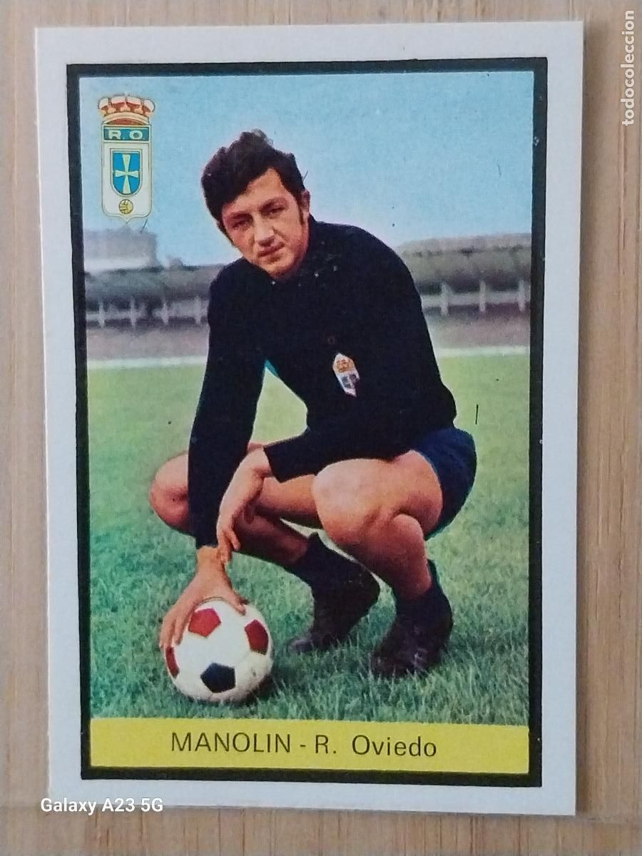 Cromos de f&uacute;tbol: MANOLIN OVIEDO ED FHER LIGA 1972 72 73 CROMO RECUPERADO VENTANILLA PUNTAS PERFECTAS BE