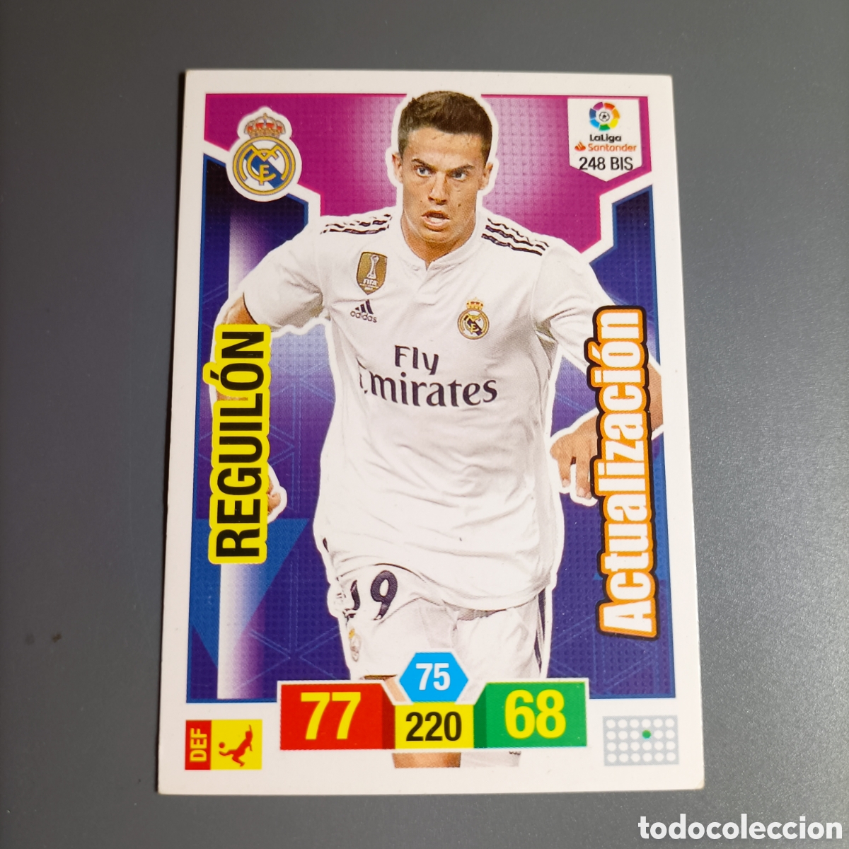 Cromos de f&uacute;tbol: ADRENALYN .LIGA 2018-2019 (REAL MADRID) №248 BIS. REGUILON / ACTUALIZACI&Oacute;N