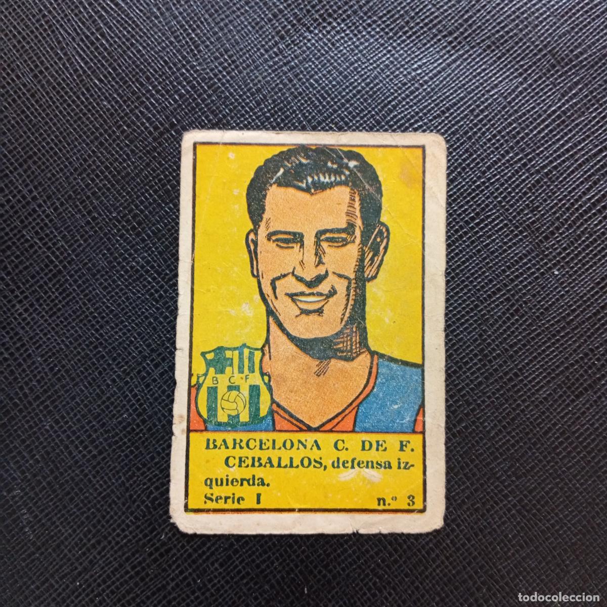 Cromos de f&uacute;tbol: 3 CEBALLOS BARCELONA VALENCIANA 1941 1942 CROMO 41 42 FUTBOL - SIN PEGAR - A182 PG145