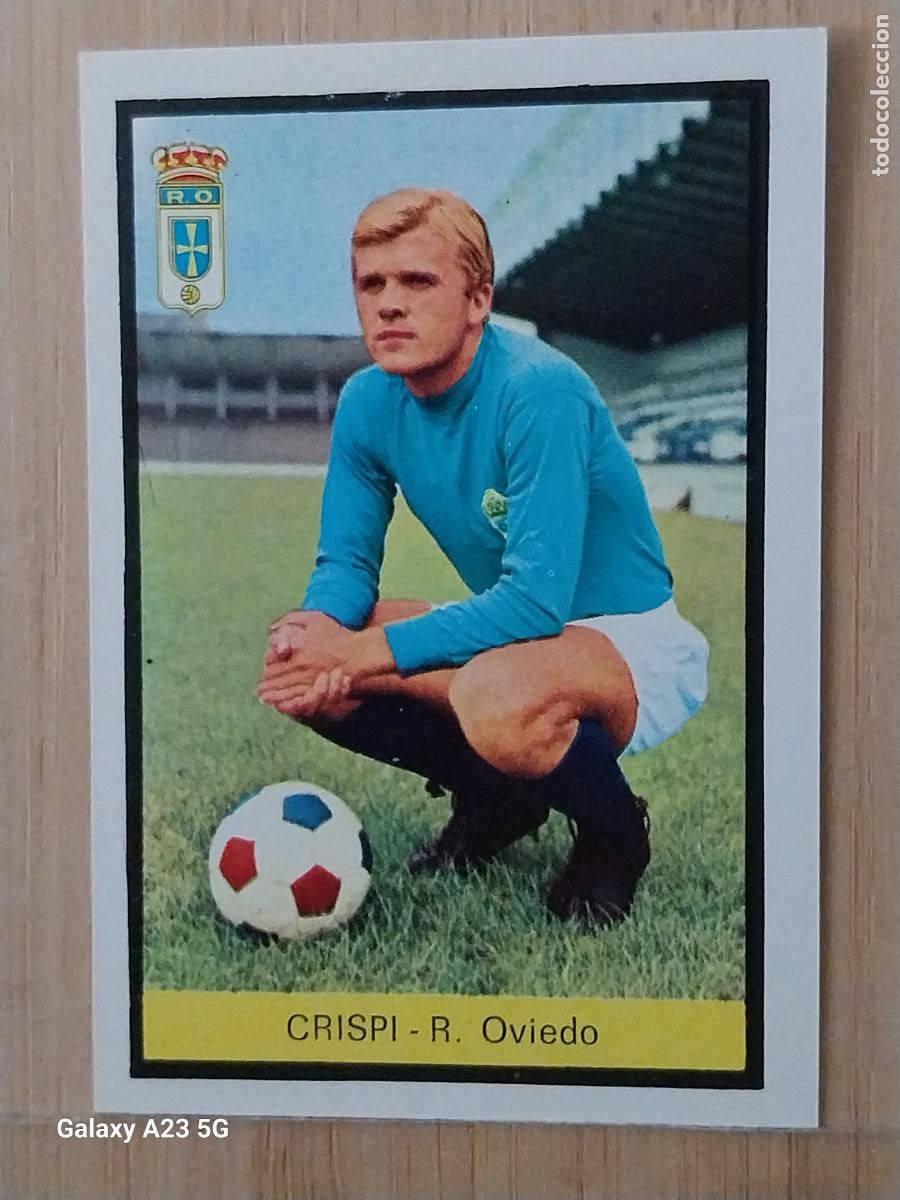 Cromos de f&uacute;tbol: CRISPI OVIEDO ED FHER LIGA 1972 72 73 CROMO RECUPERADO VENTANILLA PUNTAS PERFECTAS BE