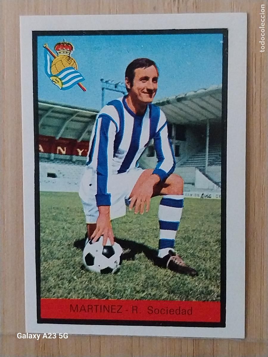Cromos de f&uacute;tbol: MARTINEZ REAL SOCIEDAD ED FHER LIGA 1972 72 73 CROMO RECUPERADO VENTANILLA PUNTAS PERFECTAS BE