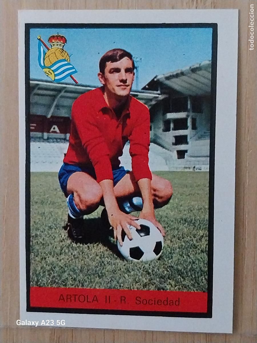 Cromos de f&uacute;tbol: ARTOLA II REAL SOCIEDAD ED FHER LIGA 1972 72 73 CROMO RECUPERADO VENTANILLA PUNTAS PERFECTAS BE