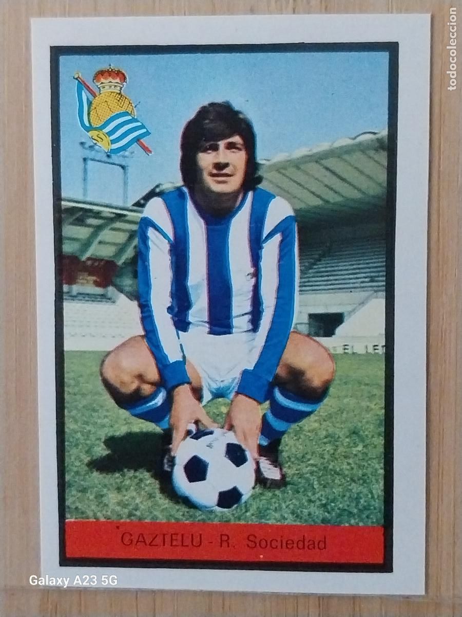 Cromos de f&uacute;tbol: GAZTELU REAL SOCIEDAD ED FHER LIGA 1972 72 73 CROMO RECUPERADO VENTANILLA PUNTAS PERFECTAS BE