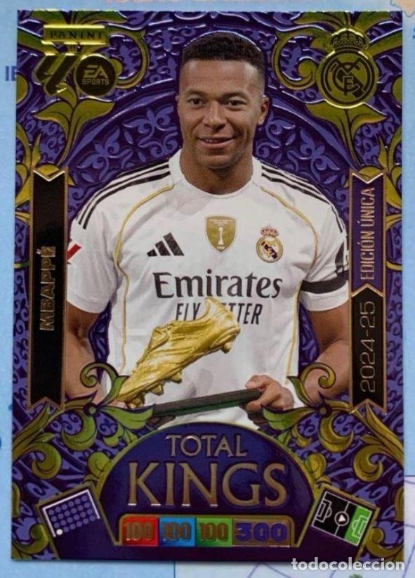 Cromos de f&uacute;tbol: Card Kylian Mbappe Real Madrid Total Kings Dream BoxPanini Adrenalyn XL 2026