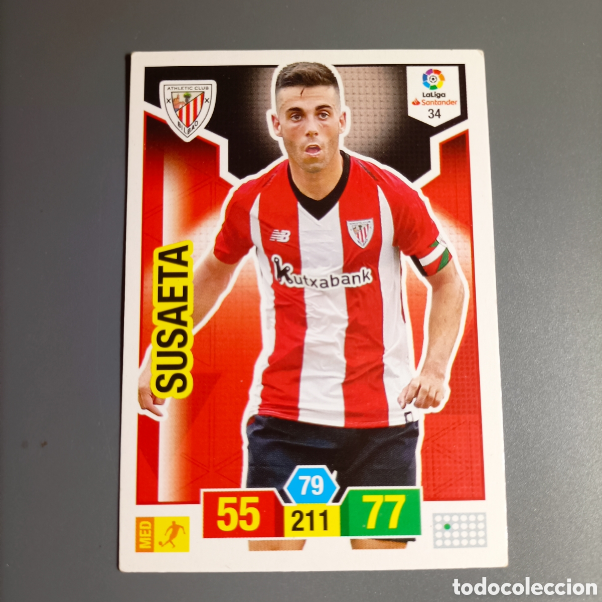 Cromos de f&uacute;tbol: ADRENALYN .LIGA 2018-2019 (ATHLETIC) №34 SUSAETA