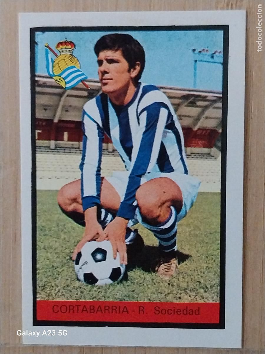 Cromos de f&uacute;tbol: CORTABARRIA REAL SOCIEDAD ED FHER LIGA 1972 72 73 CROMO RECUPERADO VENTANILLA PUNTAS PERFECTAS BE