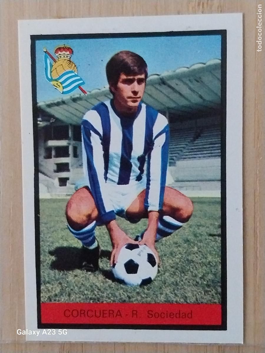 Figurine di Calcio: CORCUERA REAL SOCIEDAD ED FHER LIGA 1972 72 73 CROMO RECUPERADO VENTANILLA PUNTAS PERFECTAS BE