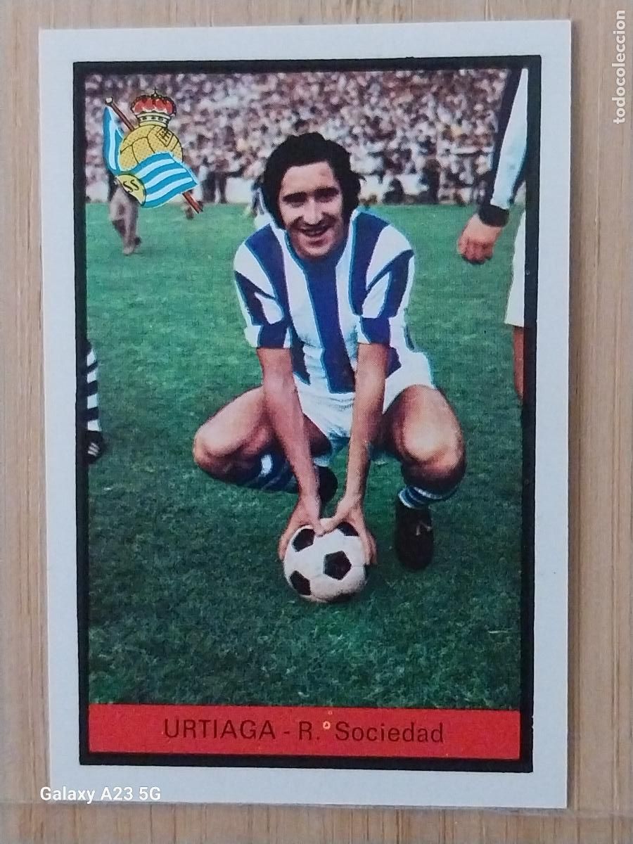 Figurine di Calcio: URTIAGA REAL SOCIEDAD ED FHER LIGA 1972 72 73 CROMO RECUPERADO VENTANILLA PUNTAS PERFECTAS BE