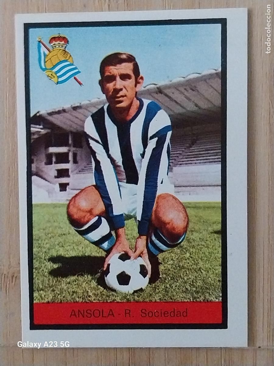Figurine di Calcio: ANSOLA REAL SOCIEDAD ED FHER LIGA 1972 72 73 CROMO RECUPERADO VENTANILLA PUNTAS PERFECTAS BE