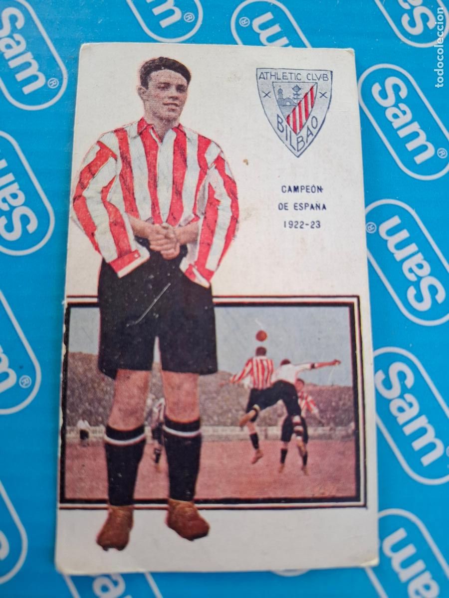 Figurine di Calcio: LARRAZA - ATHLETIC CLUB BILBAO - CHOCOLATE AMATLLER - CAMPE&Oacute;N DE ESPA&Ntilde;A 1922-23