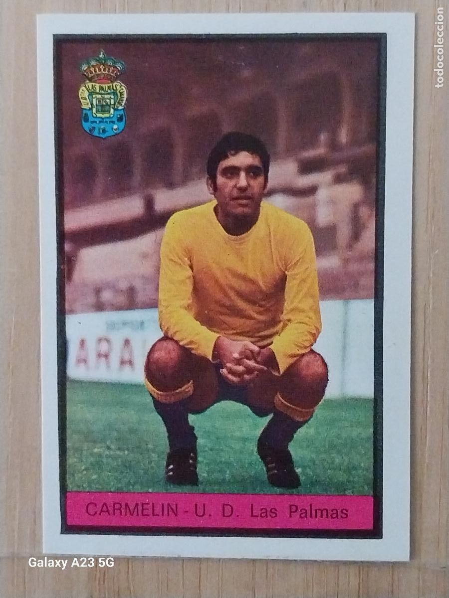 Figurine di Calcio: CARMELIN LAS PALMAS ED FHER LIGA 1972 72 73 CROMO RECUPERADO VENTANILLA PUNTAS PERFECTAS BE