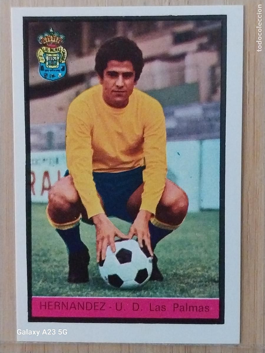 Figurine di Calcio: HERNANDEZ LAS PALMAS ED FHER LIGA 1972 72 73 CROMO RECUPERADO VENTANILLA PUNTAS PERFECTAS BE