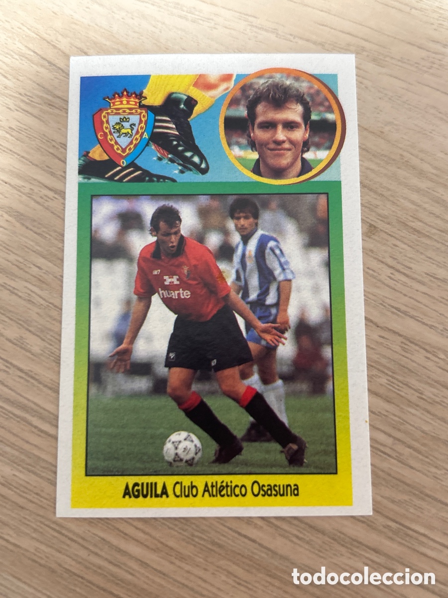Figurine di Calcio: AGUILA BAJA OSASUNA ADHESIVO LIGA ESTE 1993 1994 93 94 NUNCA PEGADO SIN PEGAR