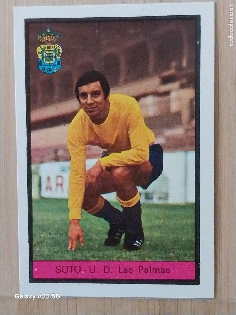 Cromos de f&uacute;tbol: SOTO LAS PALMAS ED FHER LIGA 1972 72 73 CROMO RECUPERADO VENTANILLA PUNTAS PERFECTAS BE