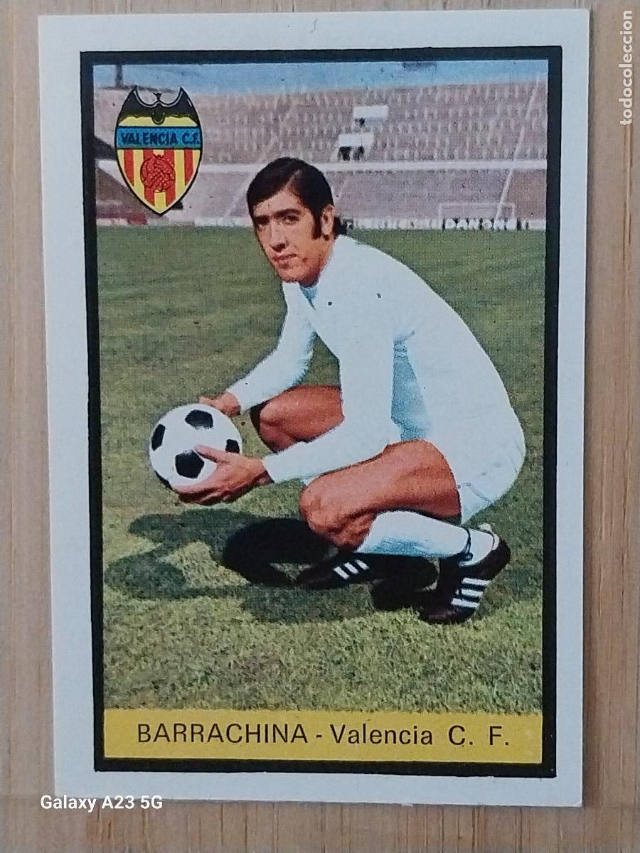 Football Stickers: BARRACHINA VALENCIA ED FHER LIGA 1972 72 73 CROMO RECUPERADO VENTANILLA PUNTAS PERFECTAS BE