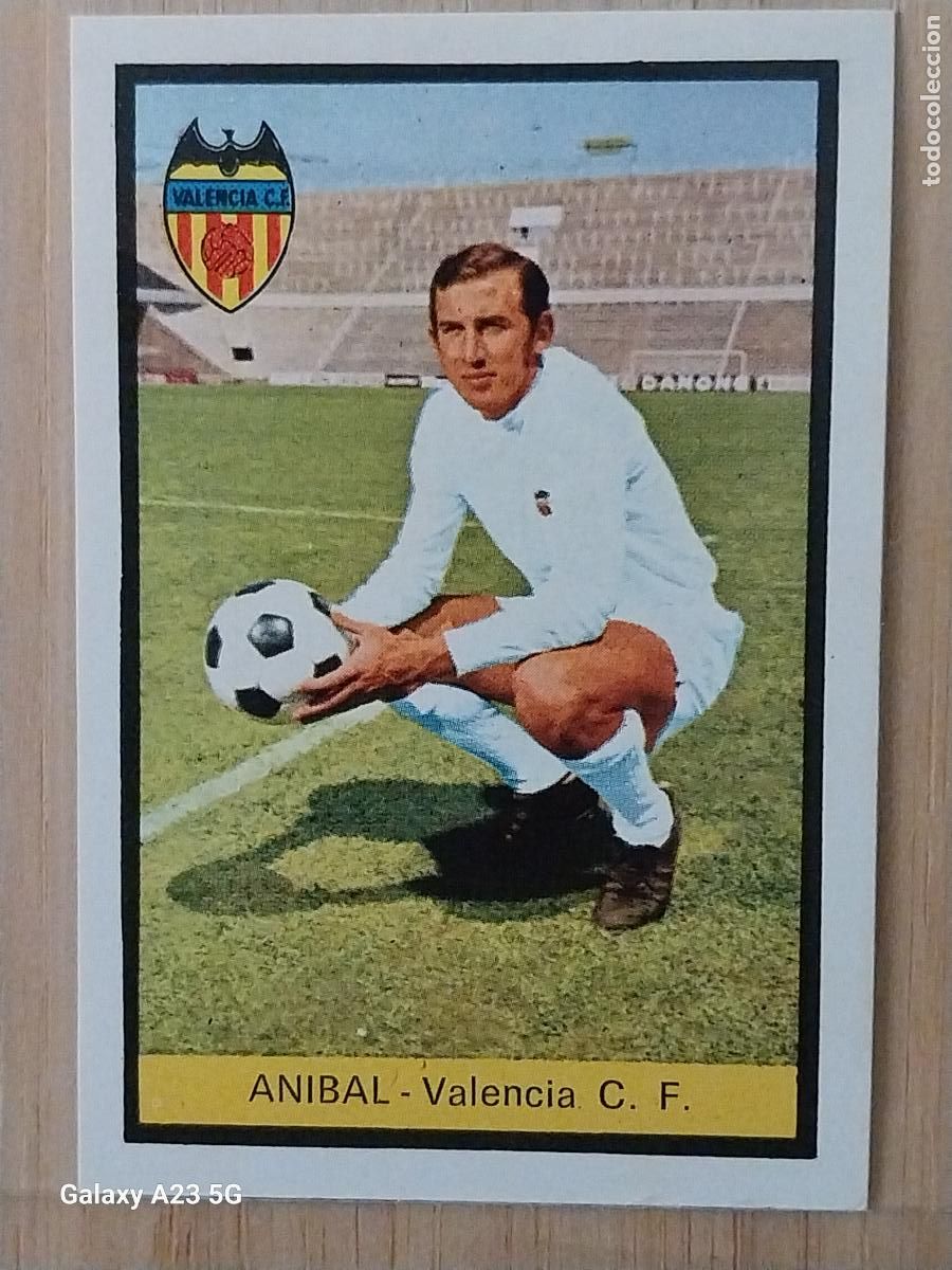 Football Stickers: ANIBAL VALENCIA ED FHER LIGA 1972 72 73 CROMO RECUPERADO VENTANILLA PUNTAS PERFECTAS BE