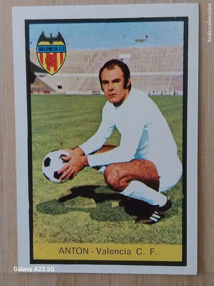 Football Stickers: ANTON VALENCIA ED FHER LIGA 1972 72 73 CROMO RECUPERADO VENTANILLA PUNTAS PERFECTAS BE