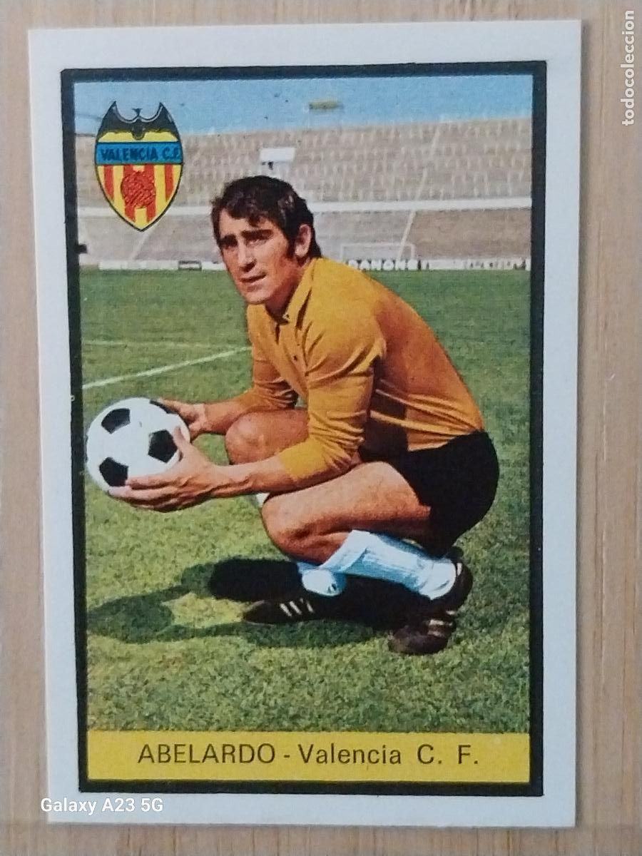 Football Stickers: ABELARDO VALENCIA ED FHER LIGA 1972 72 73 CROMO RECUPERADO VENTANILLA PUNTAS PERFECTAS BE