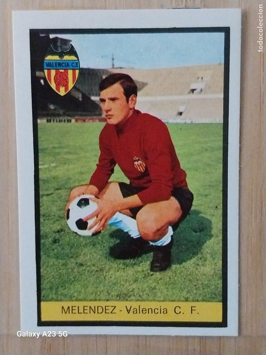 Football Stickers: MELENDEZ VALENCIA ED FHER LIGA 1972 72 73 CROMO RECUPERADO VENTANILLA PUNTAS PERFECTAS BE