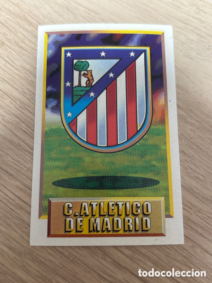 Football Stickers: ESCUDO ATLETICO DE MADRID ADHESIVO LIGA ESTE 1993 1994 93 94 NUNCA PEGADO SIN PEGAR