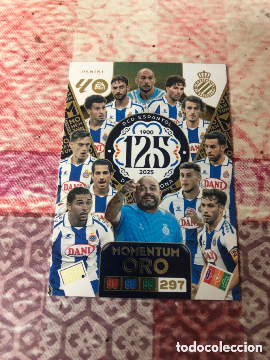 Cromos de f&uacute;tbol: MOMENTUM ORO ESPANYOL 125 ANIVERSARIO ADRENALYN 2025 2026 25 26