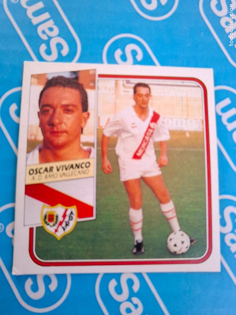 Cromos de f&uacute;tbol: ESTE 1989 1990 89 90 - OSCAR VIVANCO ( COLOCA ) - RAYO VALLECANO ( NUNCA PEGADO )