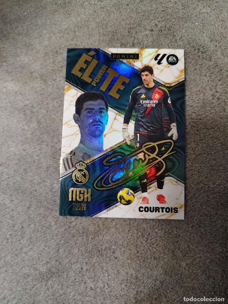Cromos de f&uacute;tbol: P 3 MEGACRACKS MGK 25 26 COURTOIS REAL MADRID CF ELITE POWER LALIGA PANINI LA LIGA 2025 2026