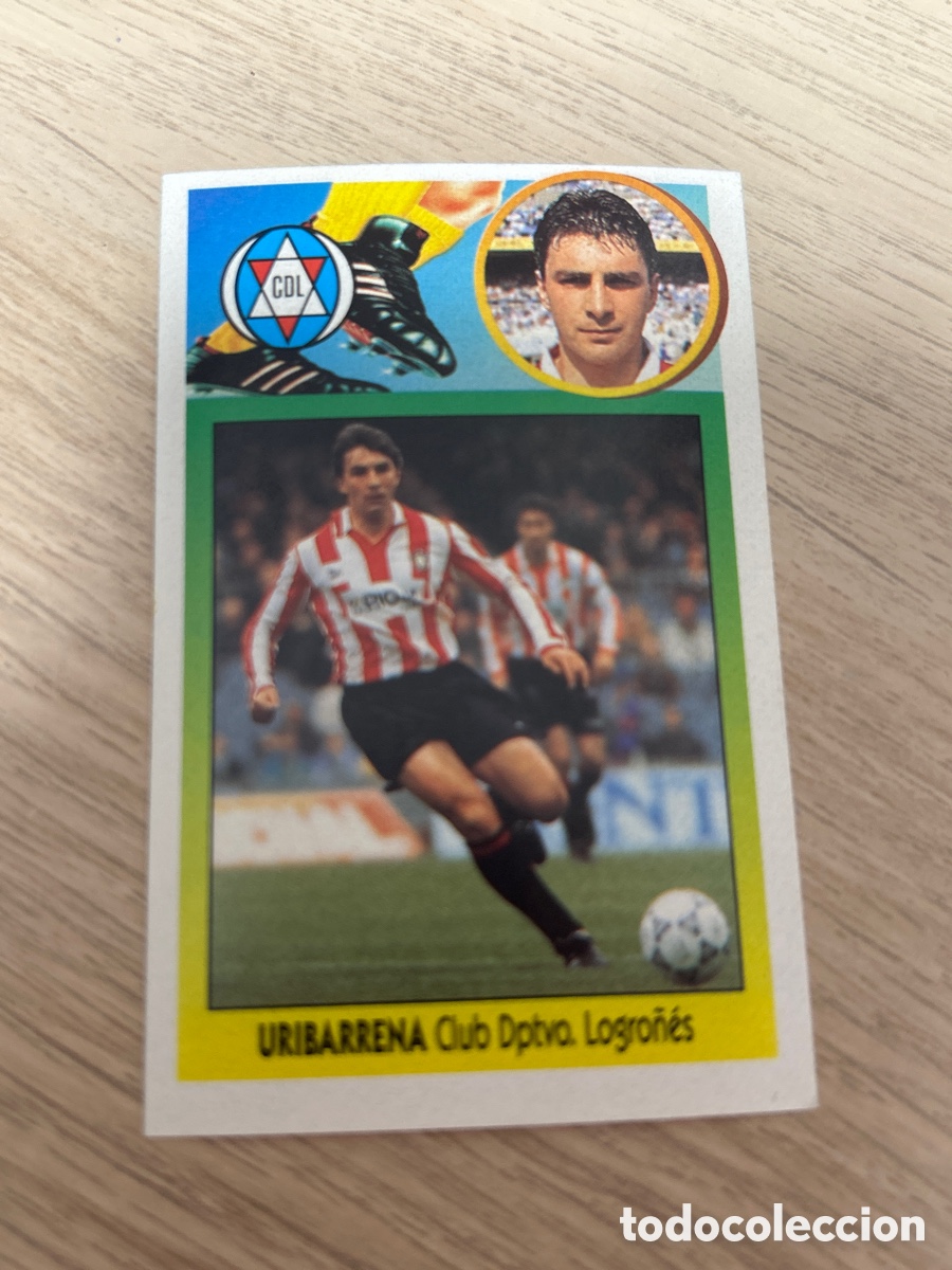 Cromos de f&uacute;tbol: URIBARRENA LOGRO&Ntilde;ES BAJA ADHESIVO LIGA ESTE 1993 1994 93 94 NUNCA PEGADO SIN PEGAR