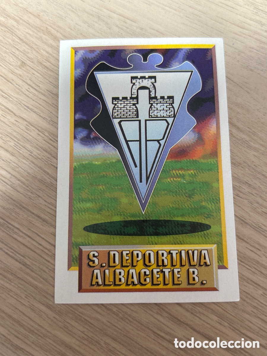 Fu&szlig;ball-Sticker: ESCUDO ALBACETE ADHESIVO LIGA ESTE 1993 1994 93 94 NUNCA PEGADO SIN PEGAR