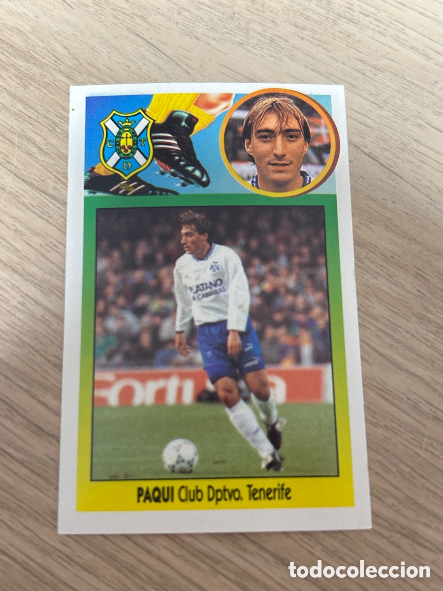 Cromos de f&uacute;tbol: PAQUI TENERIFE ADHESIVO LIGA ESTE 1993 1994 93 94 NUNCA PEGADO SIN PEGAR