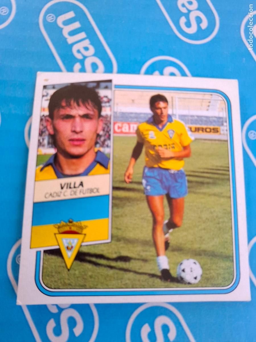 Cromos de f&uacute;tbol: ESTE 1989 1990 89 90 - VILLA ( BAJA ) - C&Aacute;DIZ ( NUNCA PEGADO )