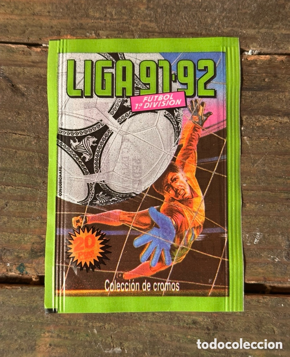 Cromos de f&uacute;tbol: SOBRE CROMOS LA LIGA 91 92. EDICIONES ESTE. NUEVO. PRIMERA DIVISI&Oacute;N.