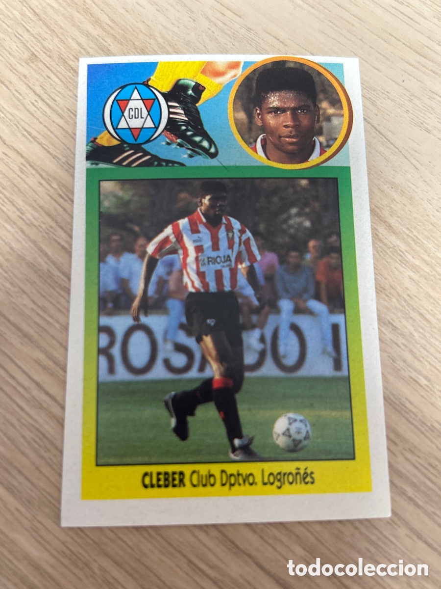 Cartes &agrave; collectionner de Football: CLEBER LOGRO&Ntilde;ES ADHESIVO LIGA ESTE 1993 1994 93 94 NUNCA PEGADO SIN PEGAR