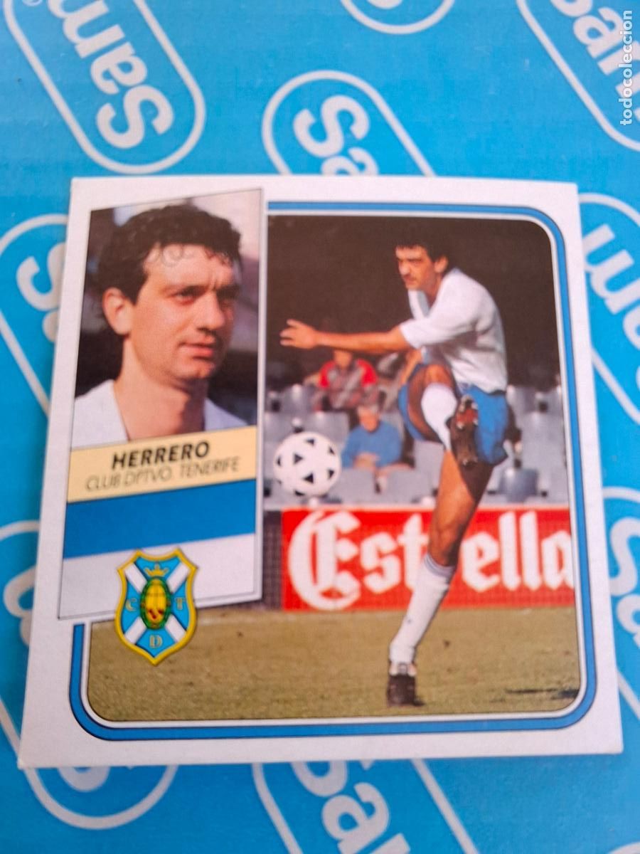 Cartes &agrave; collectionner de Football: ESTE 1989 1990 89 90 - HERRERO ( BAJA ) - C.D. TENERIFE ( NUNCA PEGADO )