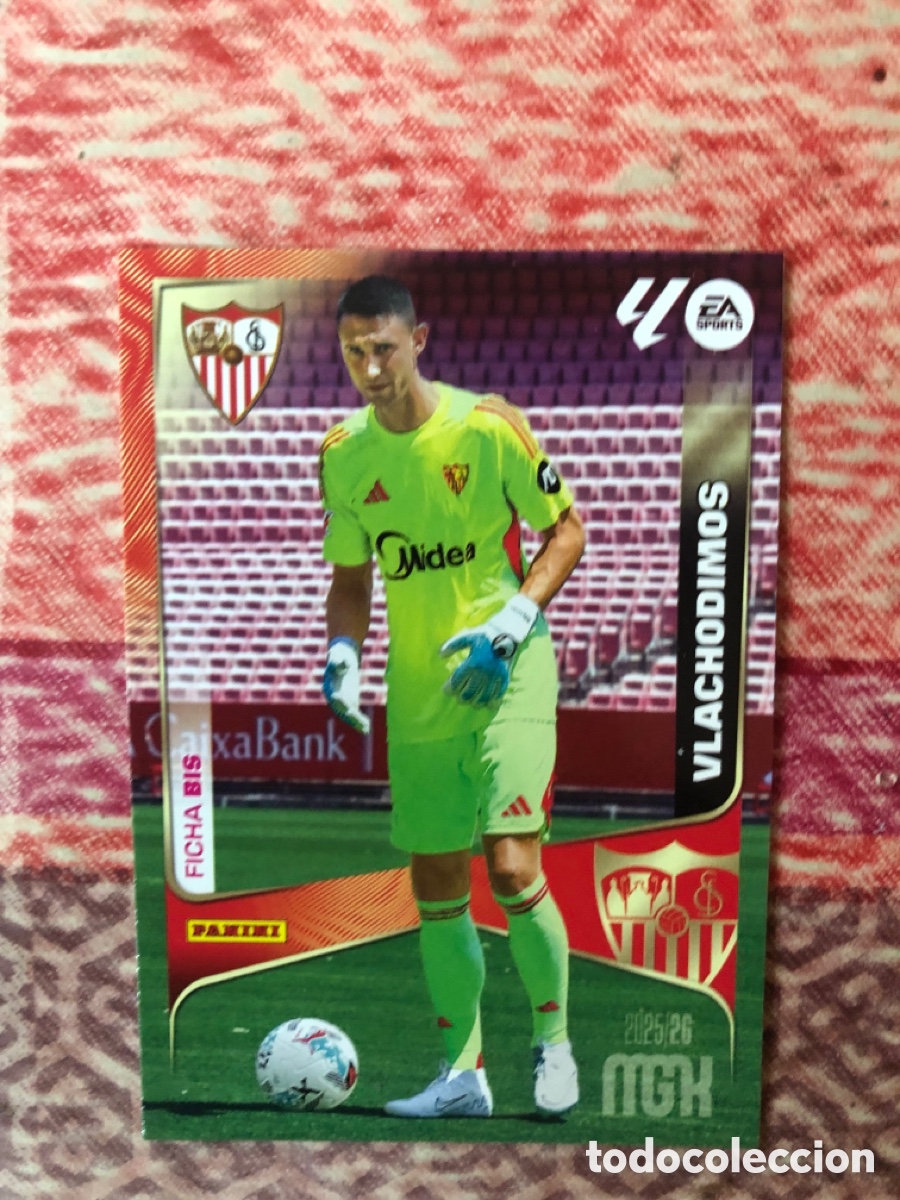 Fu&szlig;ball-Sticker: MEGACRACKS 2025 2026 MGK 25 26 ALBUM PANINI LIGA N 327BIS 327 BIS SEVILLA SEGUNDA VLACHODIMOS